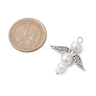 Подвески из перламутровых стеклянных бусин PALLOY-JF03203-04-1