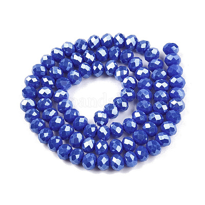 Стеклянные бусины с гальваническим покрытием  EGLA-A044-P6mm-A32-1