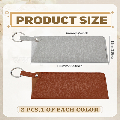 2 шт. 2-х цветный футляр для очков из искусственной кожи&nbsp;ABAG-LP0001-85A-1