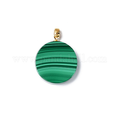 Природного малахита подвески G-C033-07G-1