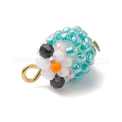 Подвески-птицы из стеклянных бусин PALLOY-MZ00971-02-1