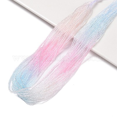 Прозрачный градиент цвета стеклянные бусины пряди GLAA-G101-2mm-06-1