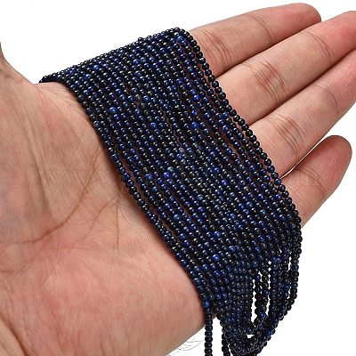 Окрашенные природные лазурит бисер пряди G-H317-A01-1