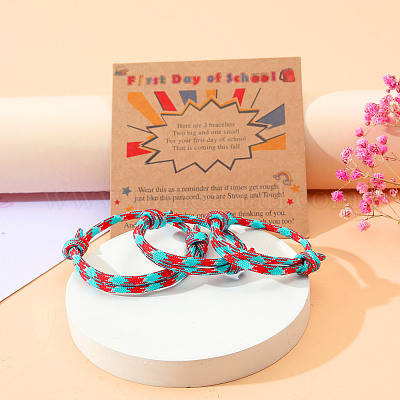 3 шт. 3 стиля полиэстеровых браслетов в честь первого дня школы FS-WG342D8-05-1