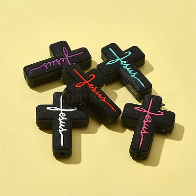 5шт 5 цвета силиконовые бусины SIL-FS0001-06B-1