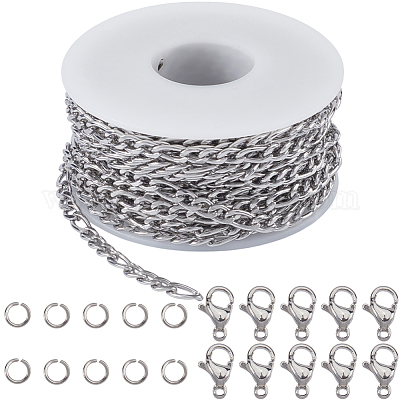 Цепи Figaro из нержавеющей стали 304 FIND-SC0012-50B-P-1