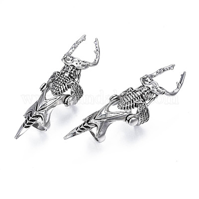 Кольцо на весь палец из сплава жука&nbsp;RJEW-T009-18AS-1