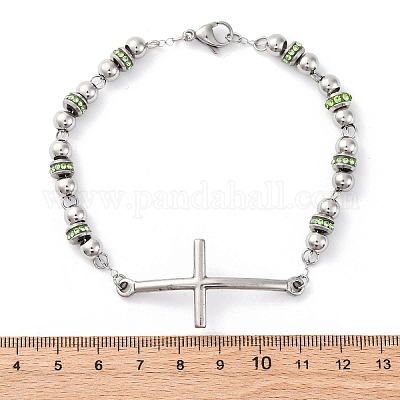 201 браслет из звеньев цепи из нержавеющей стали BJEW-A032-01P-01-1