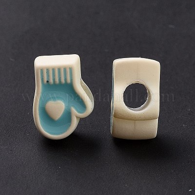 Прорезиненный стиль акриловые европейские бусины SACR-E009-23-1