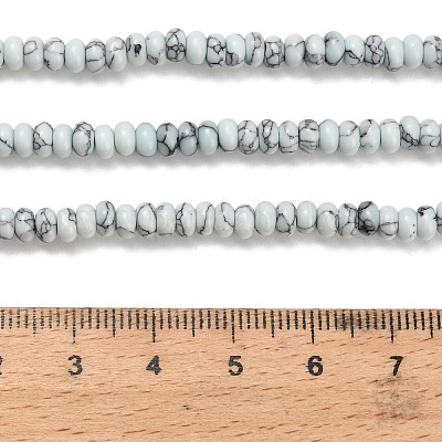 Синтетических нитей бирюзовые бусы G-Z110-B01-2x4mm-01-1