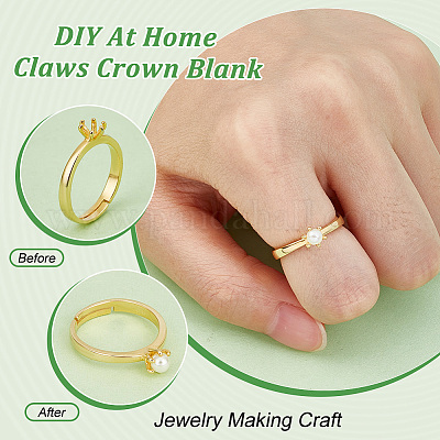 1 шт. 925 регулируемых кольца из стерлингового серебра STER-BC0002-41G-1