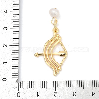 Подвески из натурального пресноводного жемчуга и латуни KK-U062-13G-1