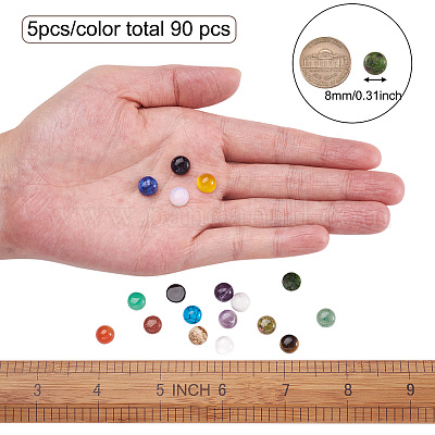 Кабошоны из натуральных и синтетических драгоценных камней G-FW0001-09-1