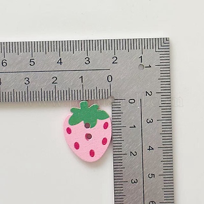 2-луночные пуговицы из дерева WOOD-H106-25B-1