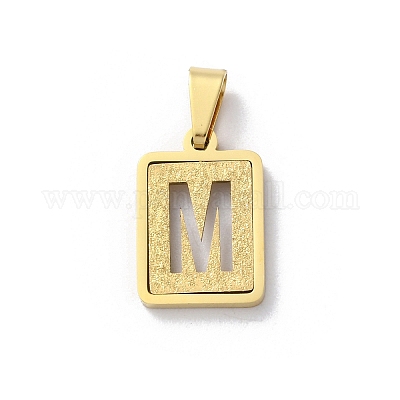 Подвески-алфавиты из нержавеющей стали 304 STAS-S152-01G-M-1