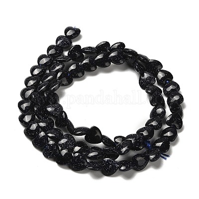 Синтетический синий авантюрин бисер нитей G-P575-C06-6mm-1