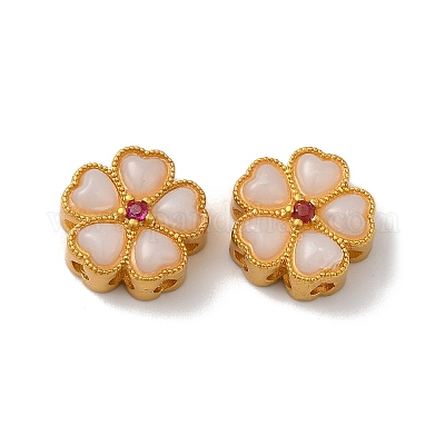 Стойки обшивки латунь кубического циркония бусы KK-K381-09MG-1