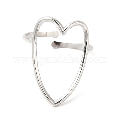 Открытое кольцо-манжета из нержавеющей стали 201 RJEW-E063-47P-1