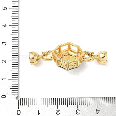 Застежки-бабочки из латуни с микропаве из прозрачного кубического циркония KK-U059-43G-1