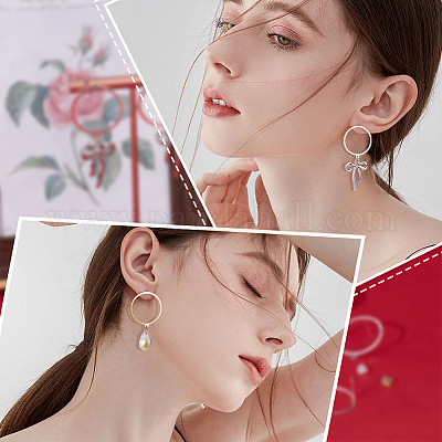 20 шт. 2 цвета 201 нержавеющая сталь круглая фурнитура для сережек-гвоздиков STAS-BBC0002-35-1