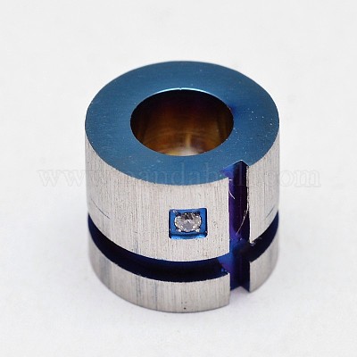 Европейские бусины из нержавеющей стали 304 со стразами OPDL-D005-M-1