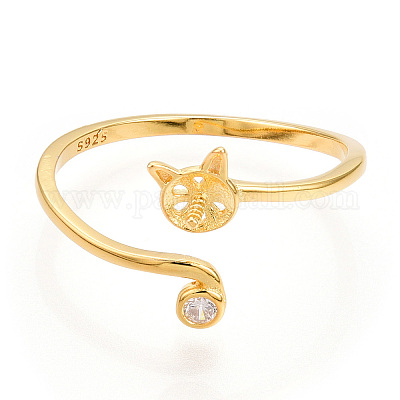 925 открытая манжета из стерлингового серебра с микропаве и фианитами STER-T007-128G-1