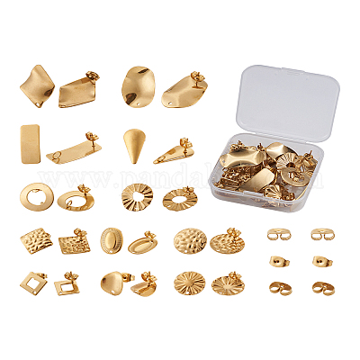 Фурнитура для сережек-гвоздиков из нержавеющей стали 304 STAS-TA0004-29-1