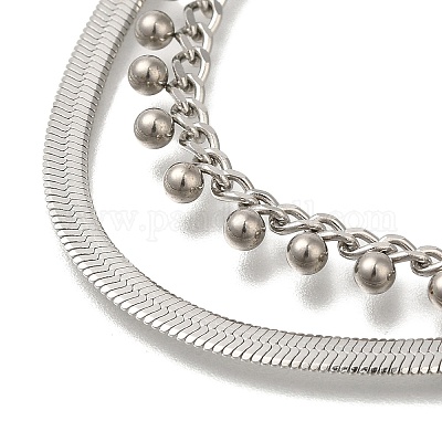 201 двухслойная цепочка-змейка из нержавеющей стали STAS-B076-02P-1