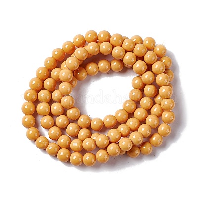 Окрашенные стеклянные бусины  DGLA-S071-8mm-22-1