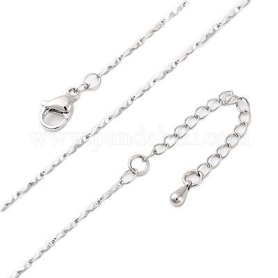 Ожерелья из текстурированной латунной цепочки NJEW-D302-65P-1