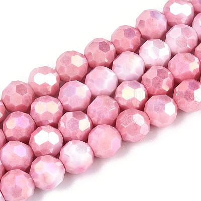 Антикоррозийные гальванические стеклянные бусины EGLA-T021-8mm-15-03-1