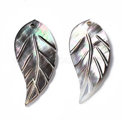 Оболочки губ натуральный черный подвески SHEL-N026-145-1