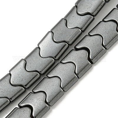 Гальванические нити из синтетических немагнитных гематитовых бусин G-C136-J01-01-1