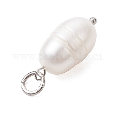 Подвески из натурального культивированного пресноводного жемчуга и риса PALLOY-JF04200-01-1