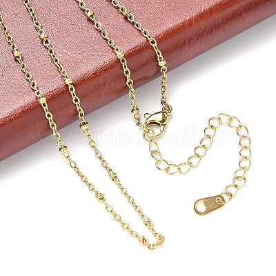 Ионное покрытие(ip) ожерелья из нержавеющей стали 304 NJEW-E080-14G-1