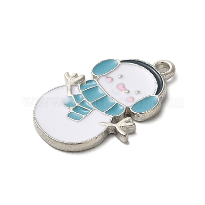 Подвески из сплава с эмалью на зимнюю тематику ENAM-M002-05N-P-1