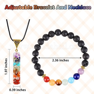 Набор украшений с чакрой для девочек и женщин AJEW-SZ0002-12A-1