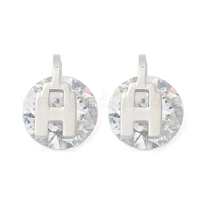 Серьги-гвоздики из нержавеющей стали 304 с микропаве из прозрачных кубических цирконий EJEW-Z089-03P-1