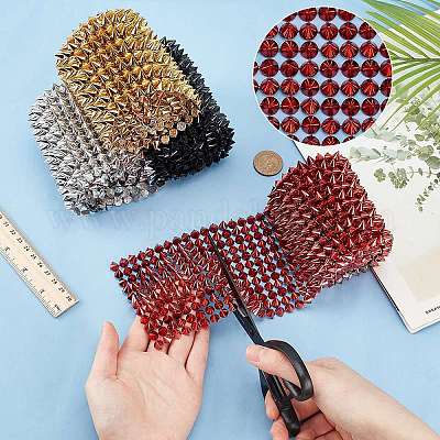 4 ярд двухцветных пластиковых заклепок&nbsp;DIY-WR0004-34-1