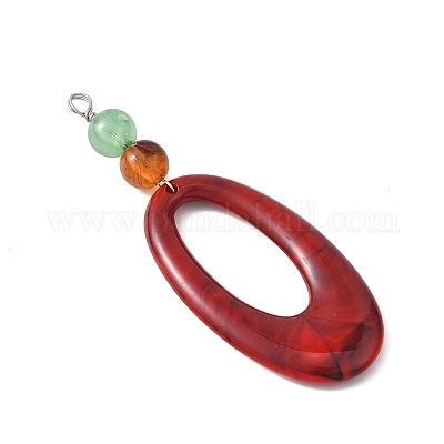 Непрозрачной акриловые большие подвески PALLOY-JF04706-1