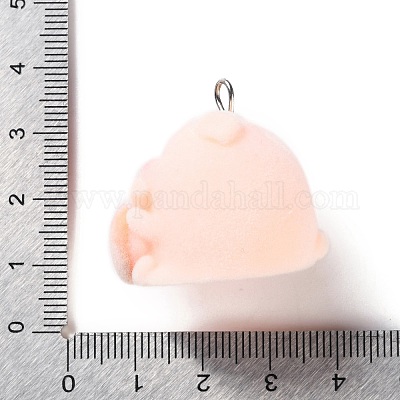 Милые подвески из флокированной смолы RESI-A040-02B-1