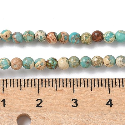 Нити бусин из окрашенного натурального регалита/императорской яшмы/морского осадка яшмы G-B124-C05-06-1