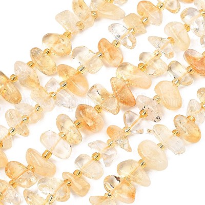 Природный цитрин бисер нитей&nbsp;G-F821-A01-01-1