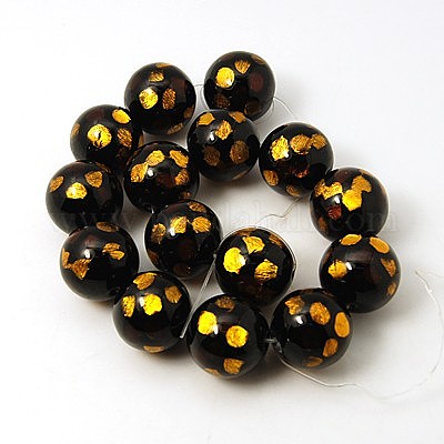 Стеклянные бусины FOIL-G023-20mm-M-1