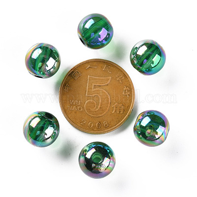 Прозрачные акриловые бусины MACR-S370-B10mm-735-1