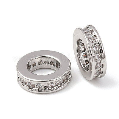 Латунь микропаве прозрачный кубический цирконий европейский бисер KK-A279-17P-1