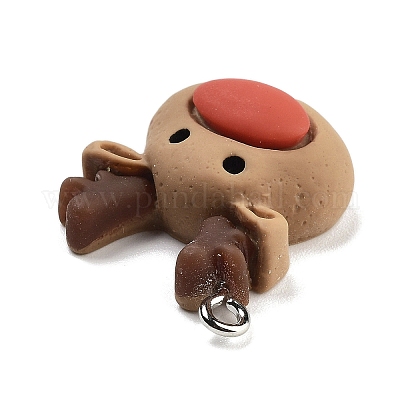 Подвески из непрозрачной смолы на рождественскую тематику RESI-F054-B06-1