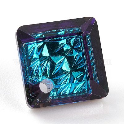 Подвески из тисненого стекла со стразами GLAA-J101-03A-001BB-1