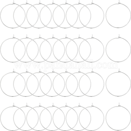 50 шт. долговечная фурнитура для сережек-колец из латуни с покрытием KK-BBC0013-19-1
