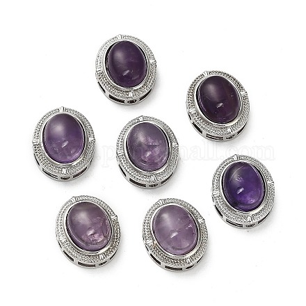 Латунные многорядные звенья из натурального аметиста KK-D366-01P-K-1